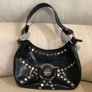 Harley Davidson Black Studded Handbag